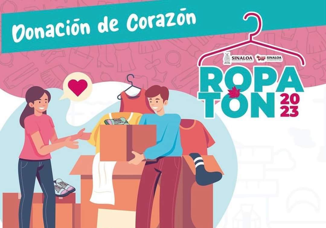 DIF Sinaloa te invita a donar al ropatón 2023.