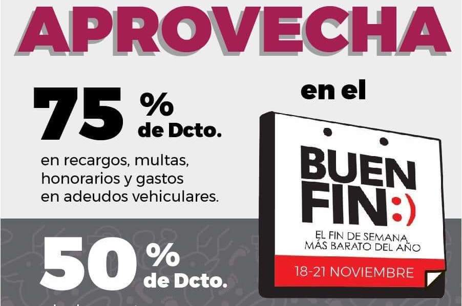 Invitan a aprovechar descuentos en trámites vehiculares por el Buen Fin.