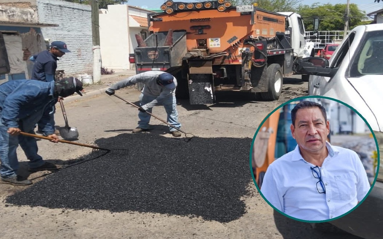        COMUN atiende bacheo y reposición de carpeta asfáltica en vialidades de Los Mochis.