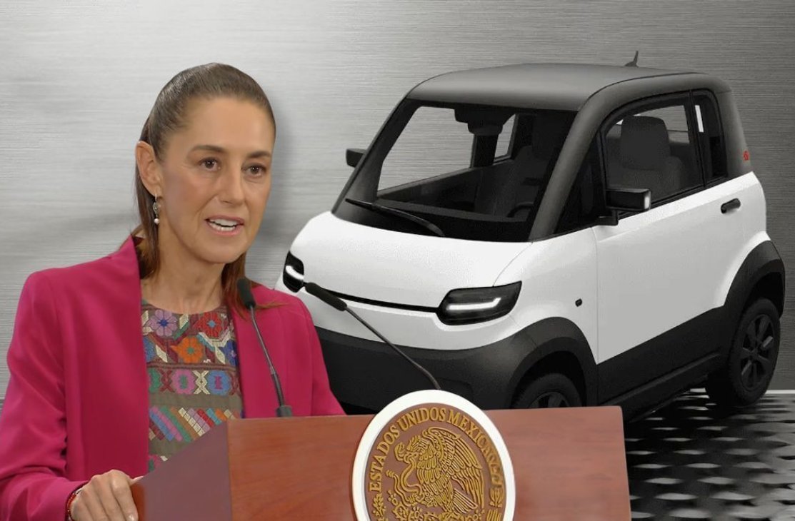 Presidenta Claudia Sheinbaum presenta el prototipo del minivehículo eléctrico mexicano Olinia&nbsp;