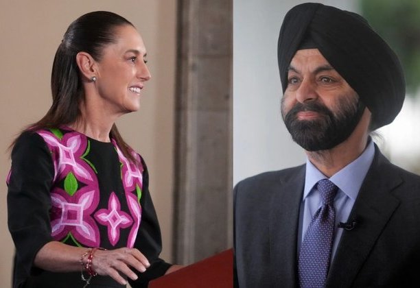         Sheinbaum se reunirá con Ajay Banga, presidente del Grupo Banco Mundial; impulsarán financiamiento