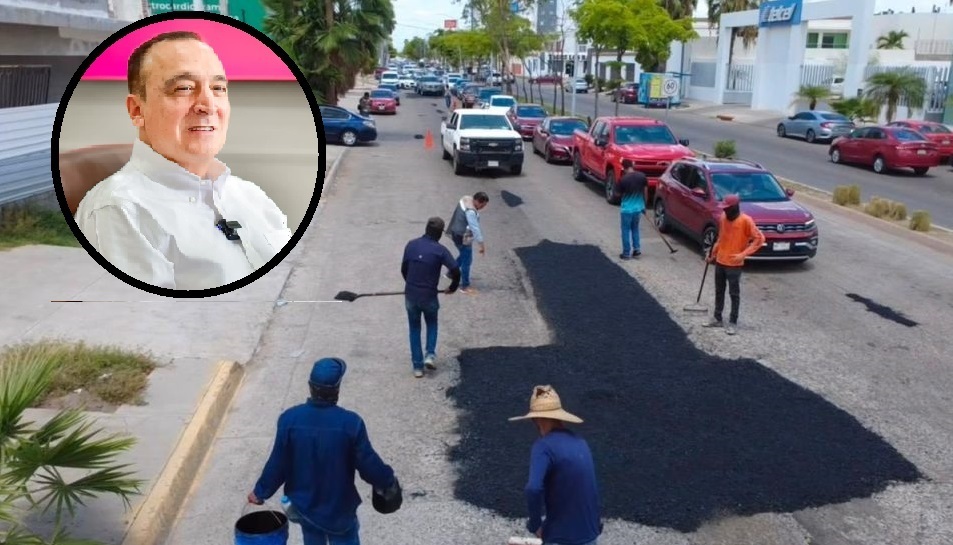         Gobierno municipal intensifica bacheo con asfalto caliente en vialidades de Los Mochis.
