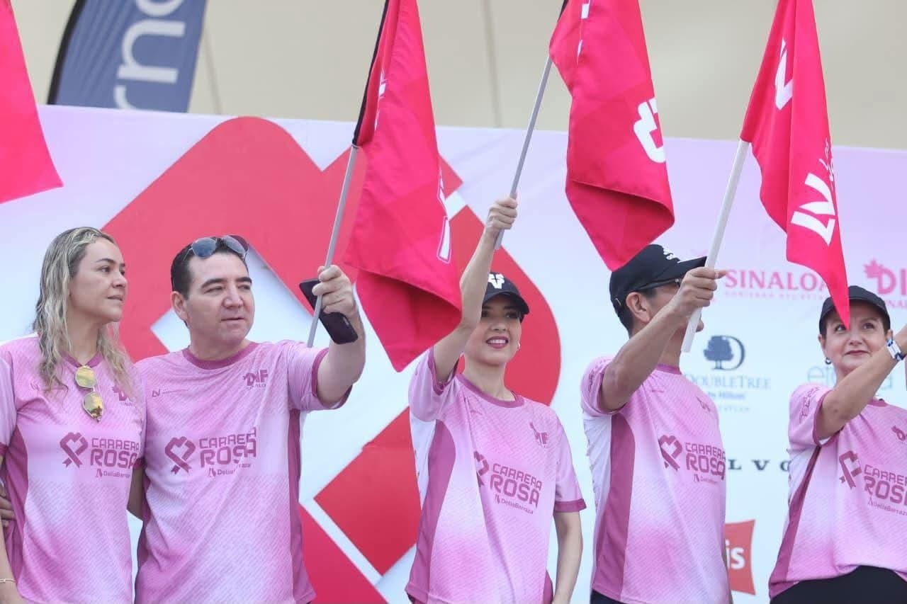 Estrella Palacios inaugura la Carrera Rosa 2026 en Mazatlán.  