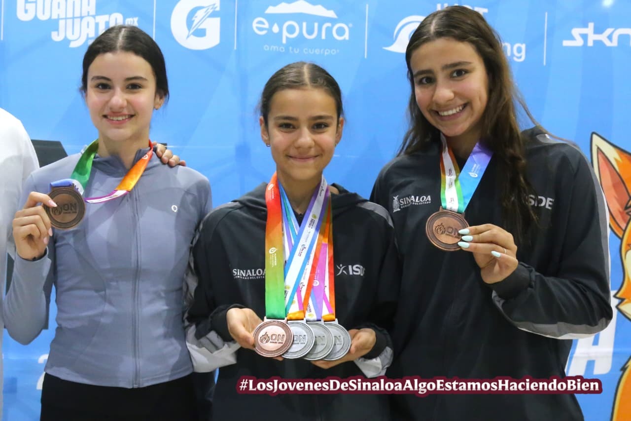 Las hermanas Luna cierran con broche de oro la natación para Sinaloa.&nbsp;
