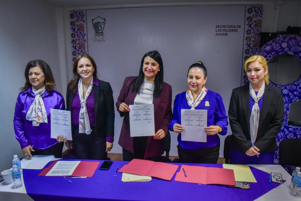       SEMUJERES Ahome y AMEXME firman convenio de colaboración para apoyar emprendimientos femeninos.