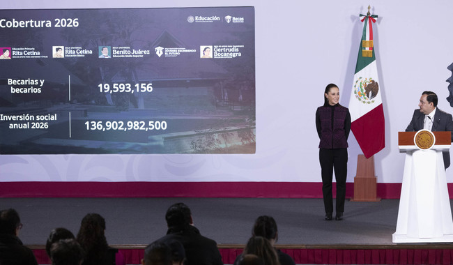 400 mil jóvenes más se inscribieron al Bachillerato Nacional; Becas para el Bienestar beneficiarán a 22 millones de estudiantes: presidenta            