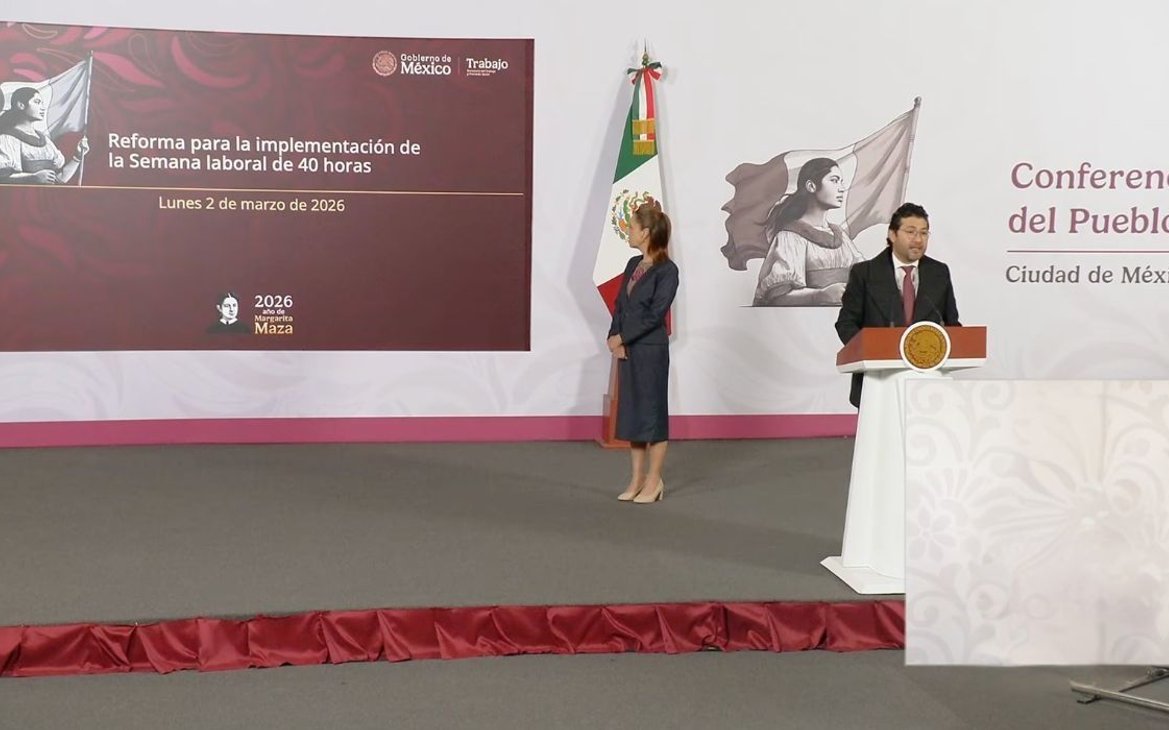 La Presidenta Claudia Sheinbaum anunció que la reforma para reducir la jornada laboral a 40 horas será publicada en el DOF. La medida será gradual hasta 2030.